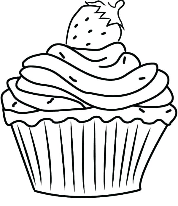 Cupcake Drawing Template at PaintingValley.com | Explore collection of ...