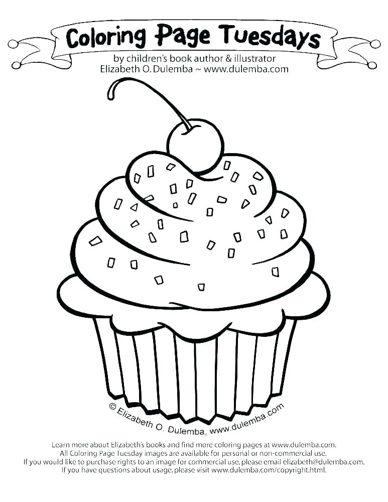 Cupcake Drawing Template at PaintingValley.com | Explore collection of ...