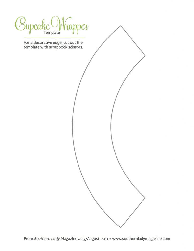 791x1024 Cupcake Wrapper Template - Cupcake Drawing Template