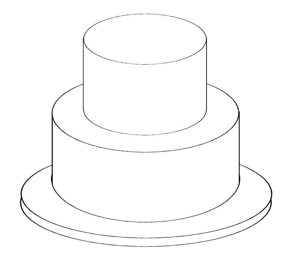 960x841 Images Of Cake Outline Template - Cupcake Drawing Template