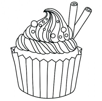 Cupcake Drawing Template at PaintingValley.com | Explore collection of ...