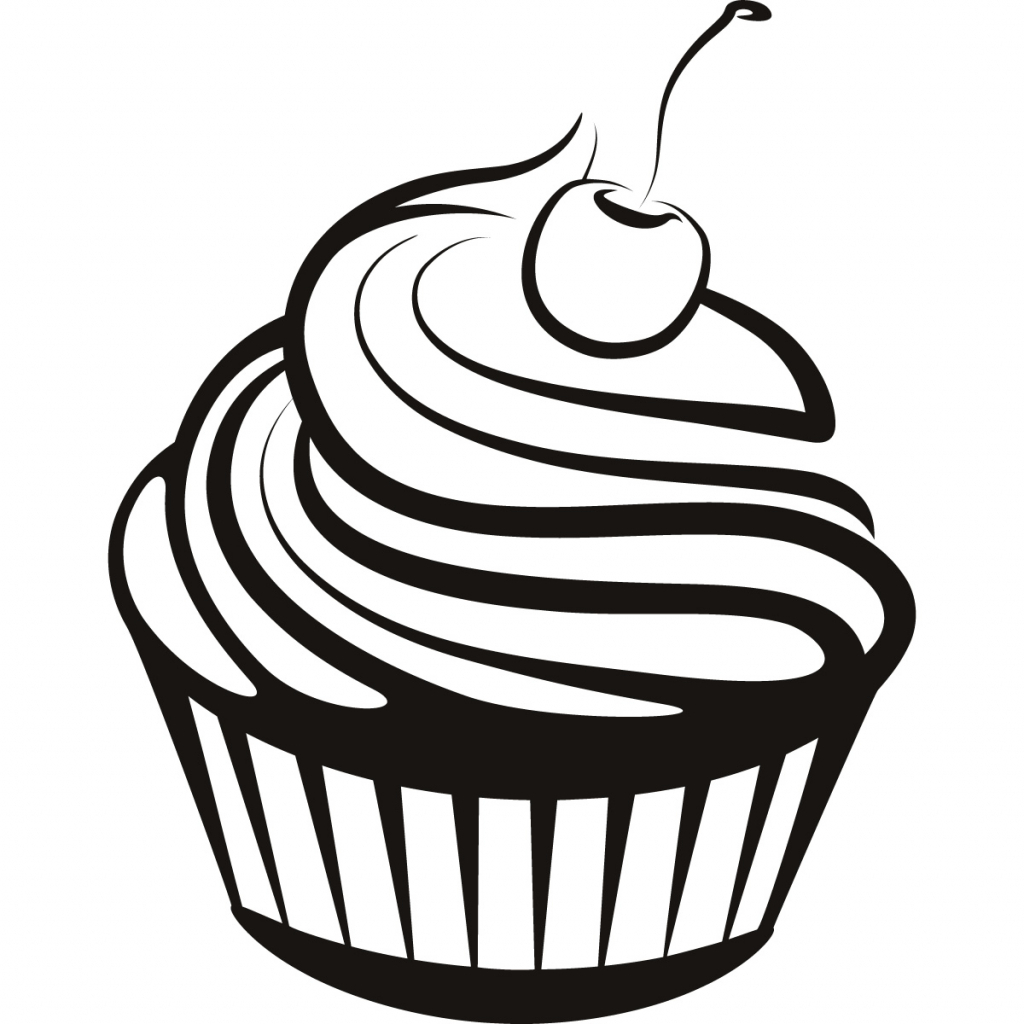 Cupcake Line Drawing at Explore collection of