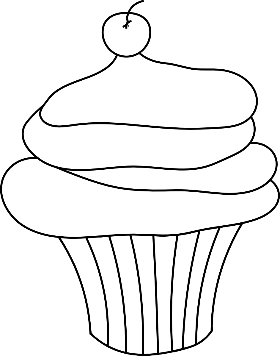 942x1196 Drawing Cupcakes Line Huge Freebie! Download For Powerpoint - Cupcake Line Drawing