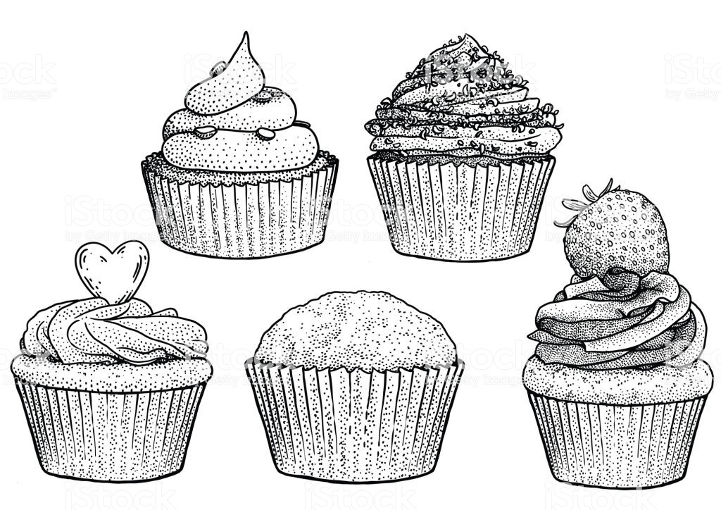 1024x724 Hqdefault Line Drawing Cupcake - Cupcake Line Drawing