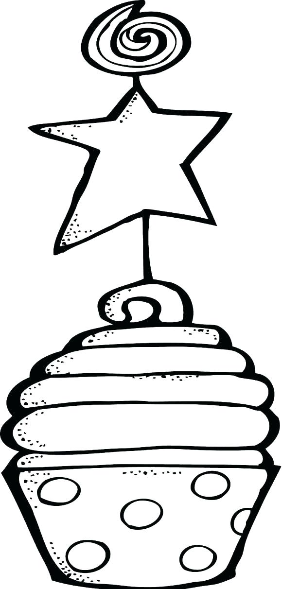 580x1212 Coloring Cupcake Color - Cupcake Line Drawing