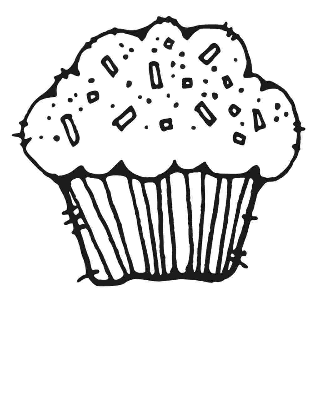 1007x1304 Black And White Cupcake Drawing Art Extraordinary S Cup Cake Clip - Cupcake Line Drawing