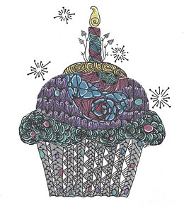 260x300 Cupcake Drawings Fine Art America - Cupcakes Drawing Art
