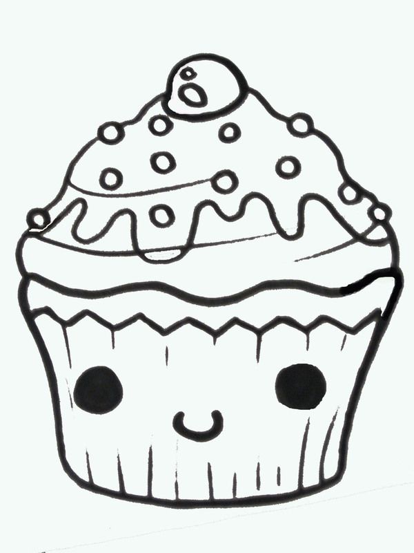 600x800 Cupcake Drawing Eye For Free Download - Cupcakes Drawing Art