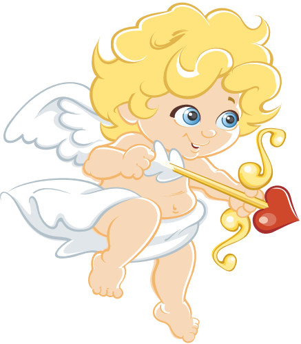437x499 Fadas, Anjos Gnomos E Etc Door Hanger Ideas Valentine Cartoon - Cupid Cartoon Drawing