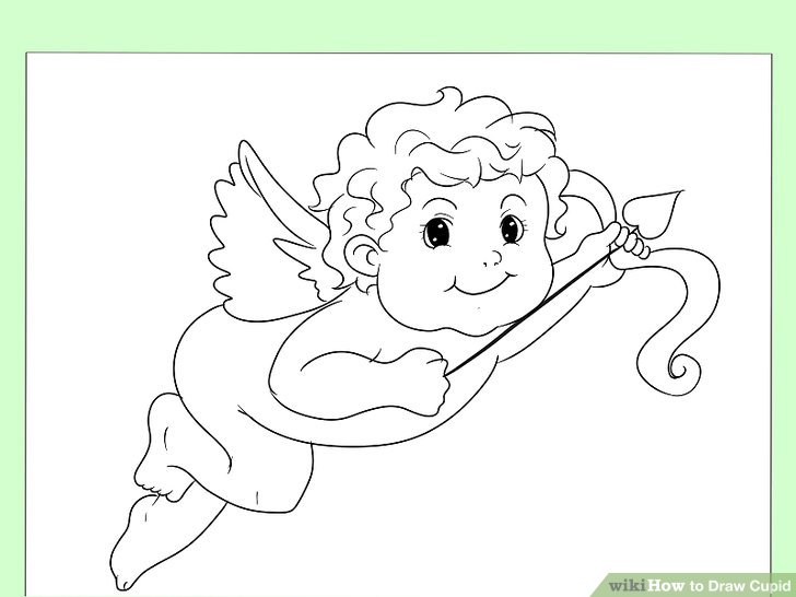 728x546 How To Draw Cupid Steps - Cupid Cartoon Drawing