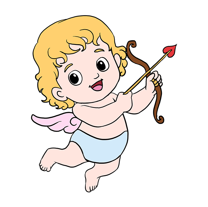 680x678 How To Draw Cupid - Cupid Drawing