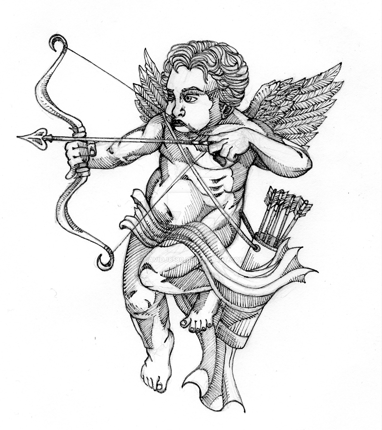 1280x1441 Cupid - Cupid Drawing