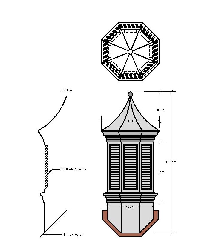703x834 custom sheet metal and copper product drawings and design blueprints - Cupola Drawings