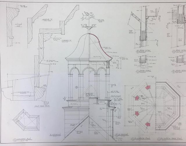 640x504 in a time when most architects use computers for drawing, i am - Cupola Drawings