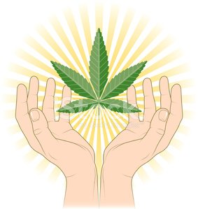 283x299 cupped hands and cannabis stock vectors - Cupped Hands Drawing