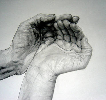 371x350 cupped hands drawing - Cupped Hands Drawing