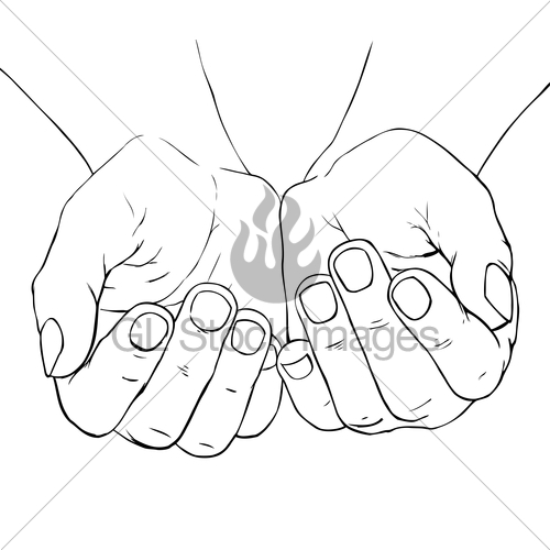 500x500 cupped female hands gl stock images - Cupped Hands Drawing