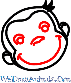 300x350 How To Draw Curious George - Curious George Drawing