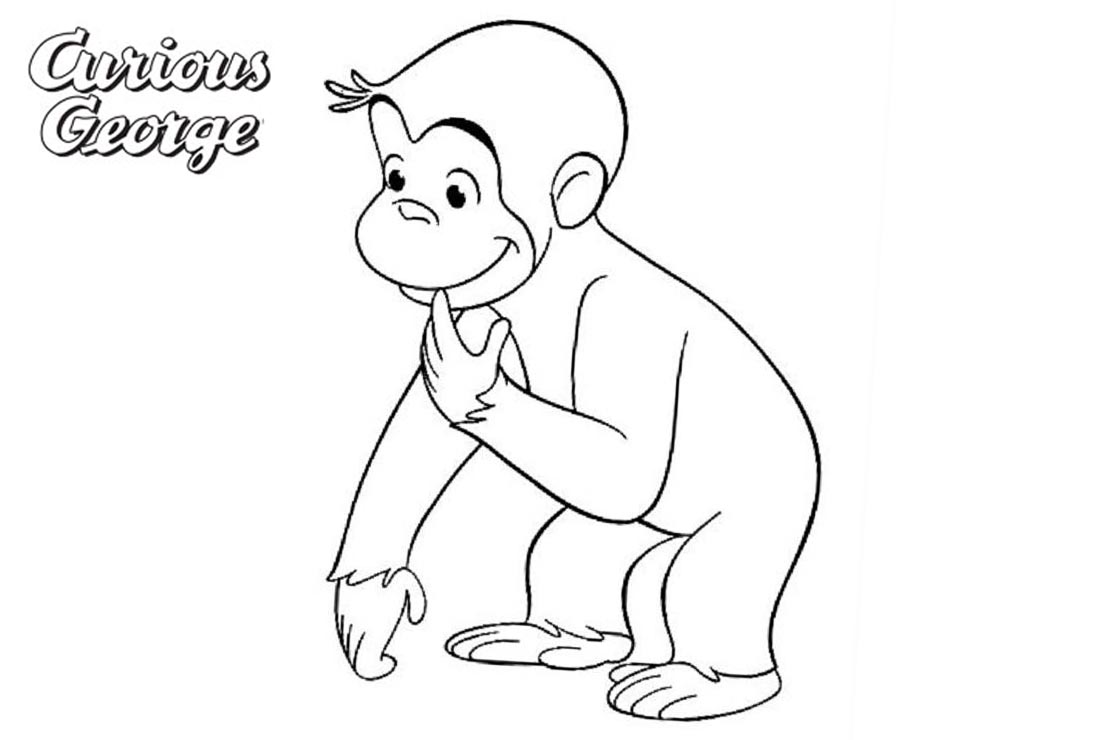 1100x740 How To Draw Curious George - Curious George Drawing