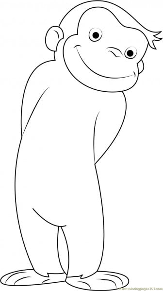336x600 Curious George Drawing - Curious George Drawing