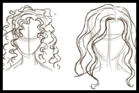 200x134 how to draw curly hair and afro ethnic hair drawing tutorials - Curly Hair Drawing