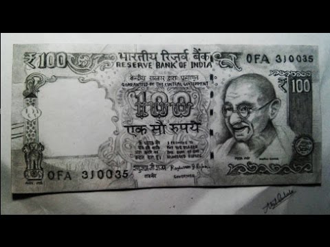 480x360 Drawing Rupees Indian Currency Note - Currency Drawing