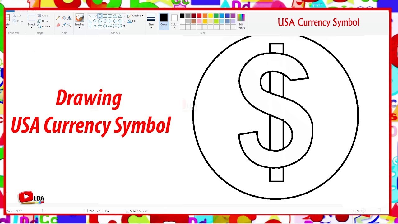 1280x720 Drawing Usa Currency Symbols Learnbyart - Currency Drawing