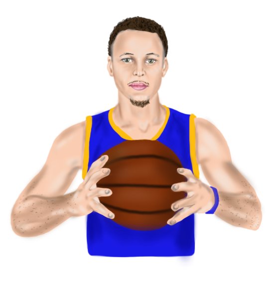 550x600 Learn How To Draw Stephen Curry - Curry Drawing