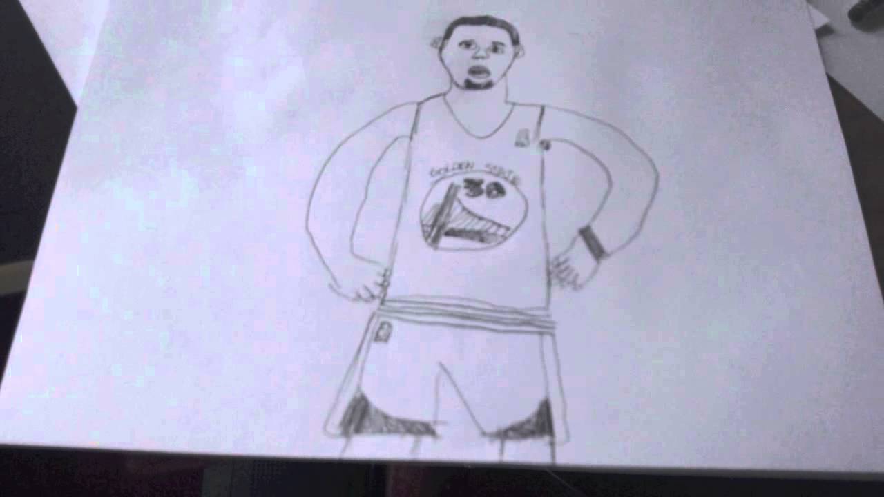 1280x720 Drawing Stephen Curry - Curry Drawing