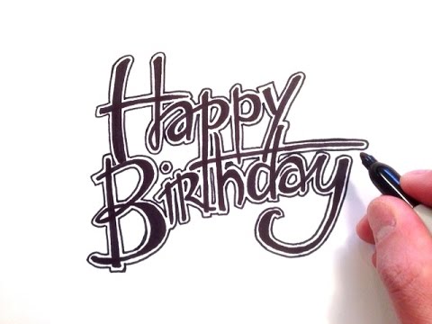 480x360 how to draw happy birthday in cursive - Cursive Drawing