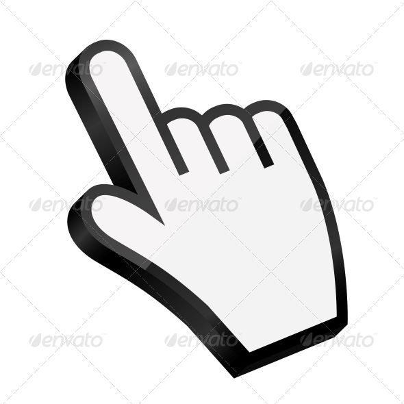 590x590 Mouse Hand Cursor Vector Illustration Vector Images - Cursor Drawing
