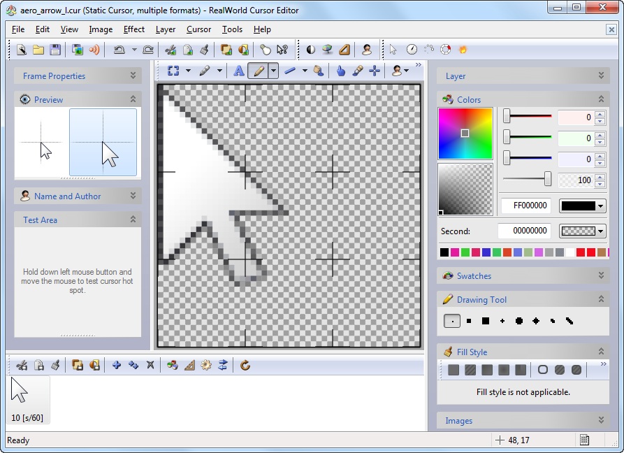 893x648 Realworld Cursor Editor - Cursor Drawing
