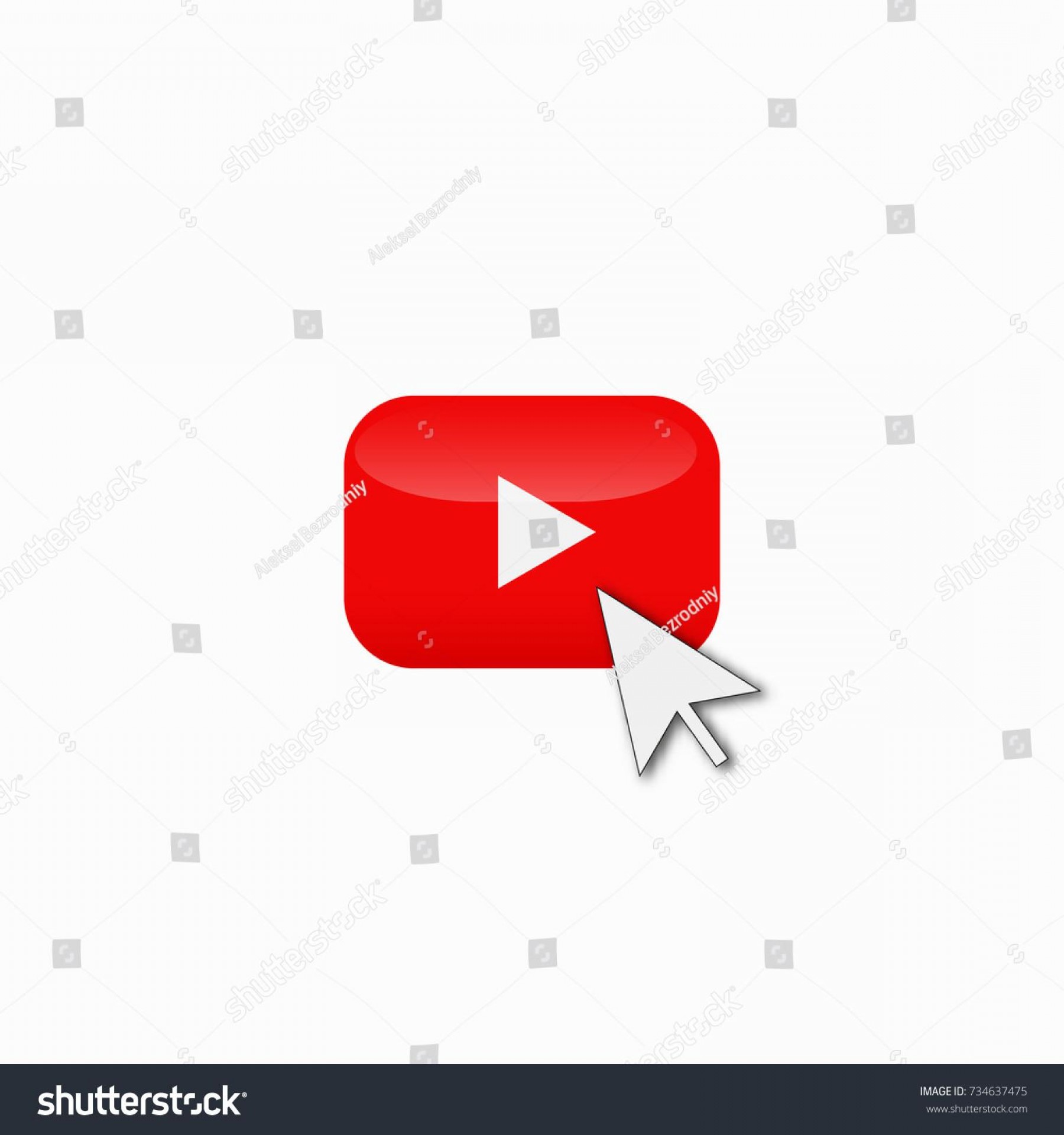 1800x1920 top stock vector red play youtube logo button icon and mouse - Cursor Drawing