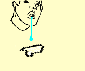 300x250 guy letting out long spit on mouse cursor drawing - Cursor Drawing