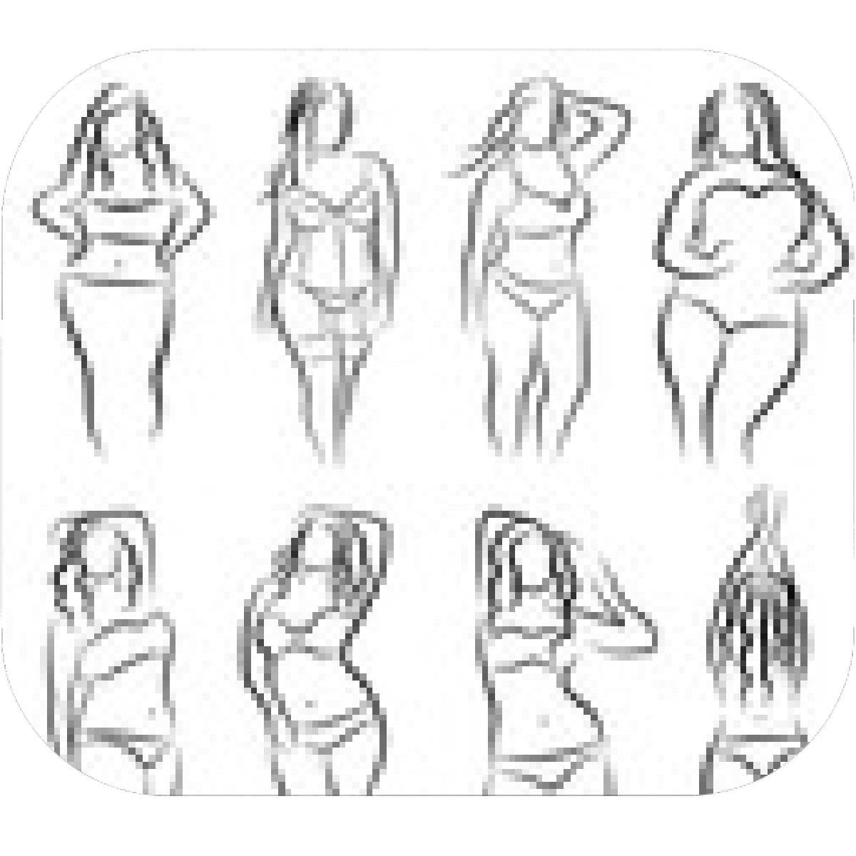 1200x1200 Designs Mein Mousepad Design Mousepad Selbst Designen - Curvy Woman Drawing