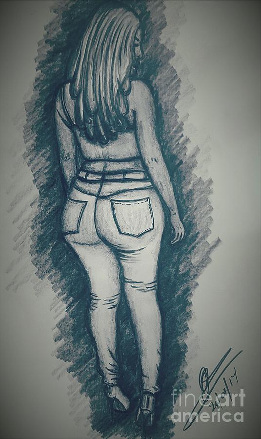 535x900 curves from a lady drawing - Curvy Woman Drawing