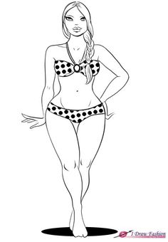 236x340 Curvy Body Silhouette Size Fashion Figure Step Crafts - Curvy Woman Drawing