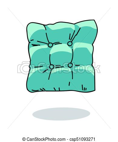 390x470 cushion cartoon hand drawn image original colorful artwork, comic - Cushion Drawing