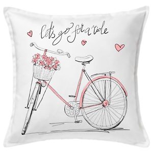 300x300 bike flowers drawing art decorative accent pillow cushion cover - Cushion Drawing