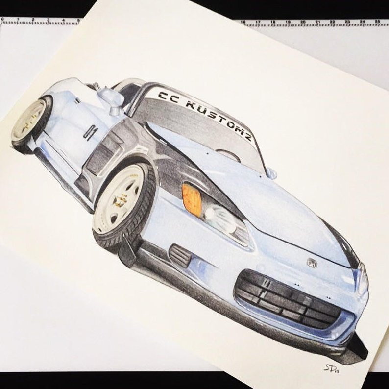 794x794 Custom Car Drawing Etsy - Custom Car Drawings