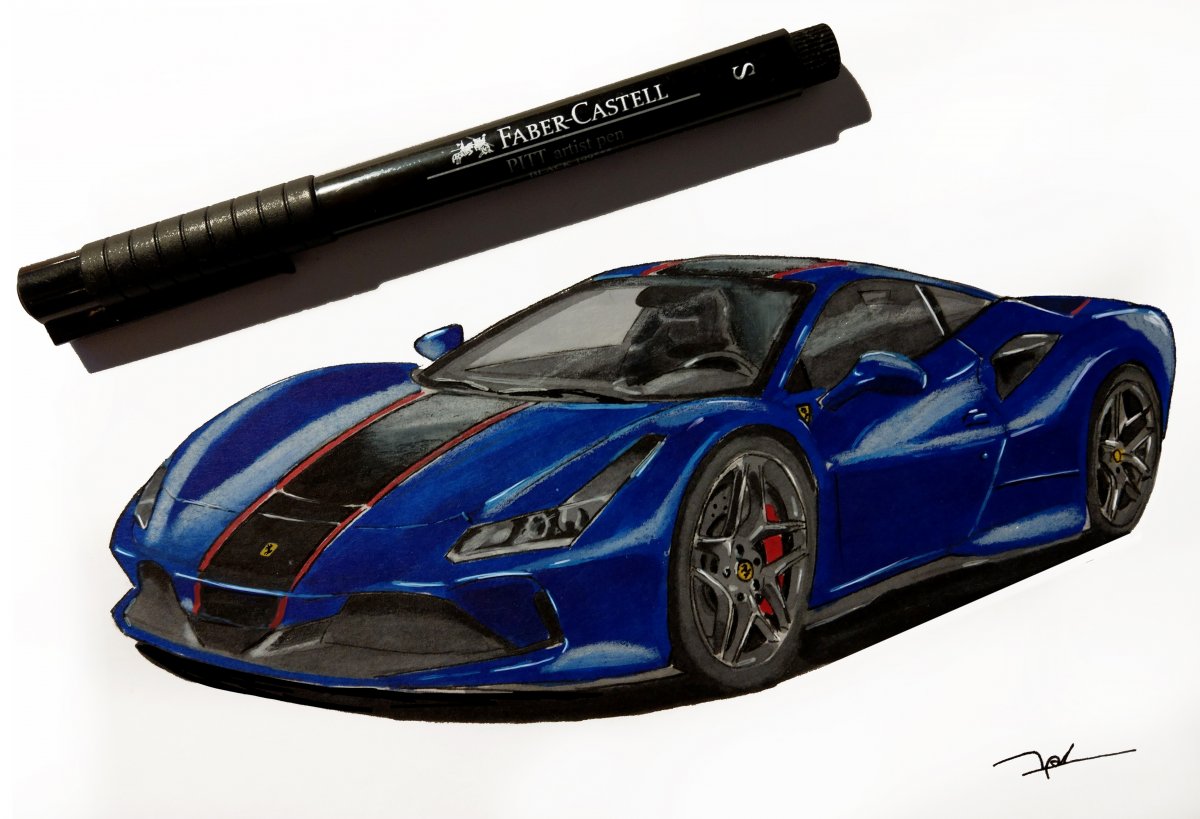 1200x819 Ferrari Tributo Custom - Custom Car Drawings