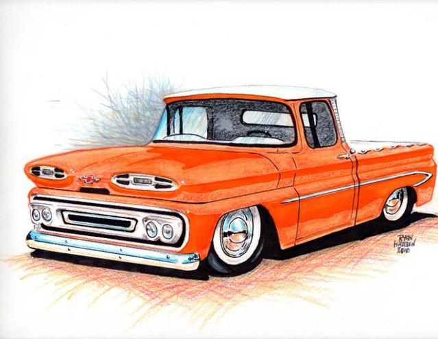 639x494 Haddens Hot Rod Drawings - Custom Car Drawings