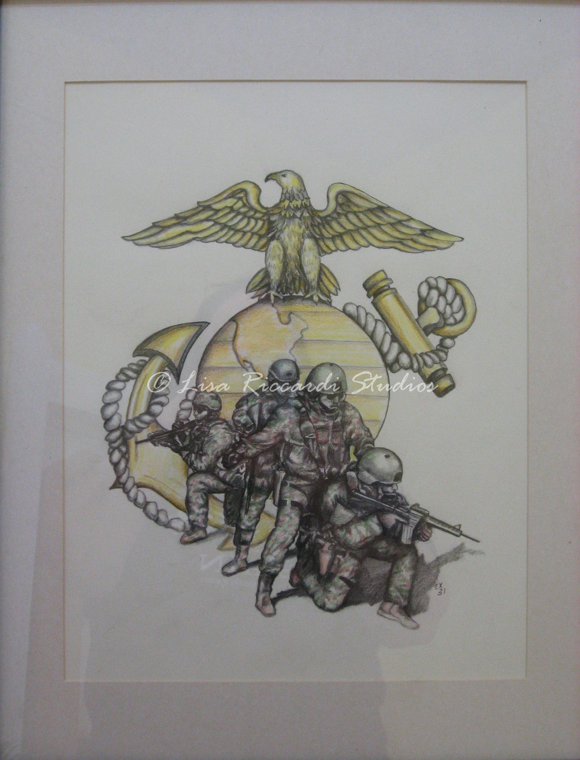 1983x2596 Custom Marines Lisa Riccardi Studios - Custom Drawings