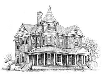 Custom House Drawing at PaintingValley.com | Explore collection of ...