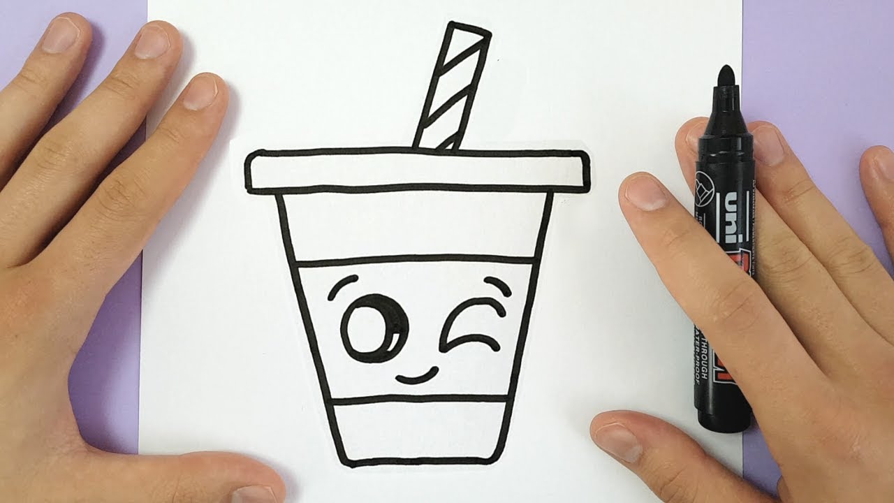1280x720 How To Draw A Cute Drink - Cut Drawings