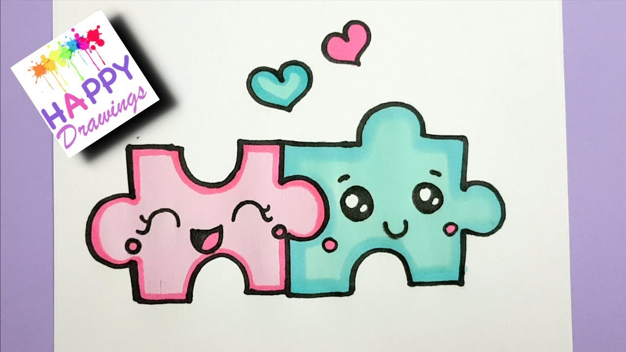 1280x720 How To Draw Cute Lovers Easy - Cut Drawings