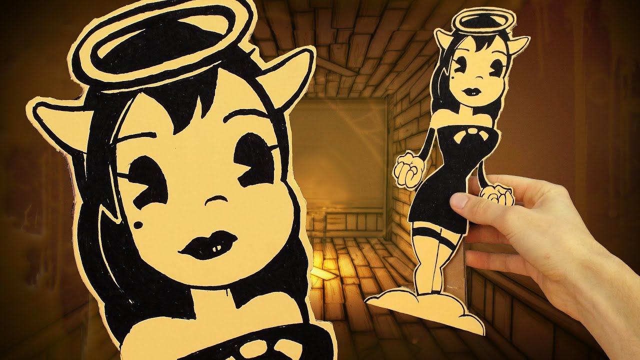 1280x720 drawingmaking alice angel cardboard cutout bendy and the ink - Cut Out Drawings