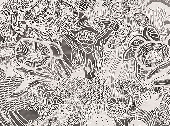 550x407 bovey lee paper cutout drawings - Cut Out Drawings