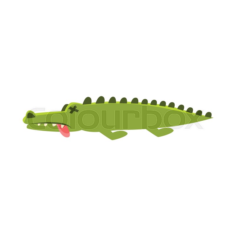 800x800 crocodile laying dead and sick stock vector colourbox - Cute Alligator Drawing