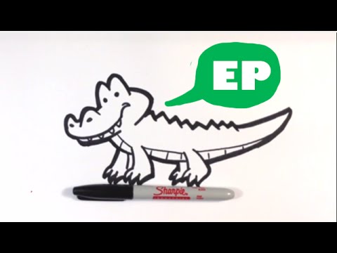 480x360 How To Draw A Cute Alligator - Cute Alligator Drawing